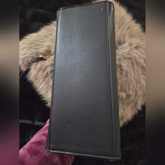 Anne Klein Black Satchel with Gold Accents - Picture 5 of 9